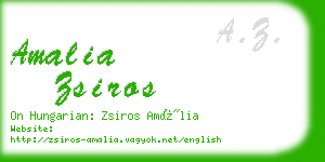 amalia zsiros business card